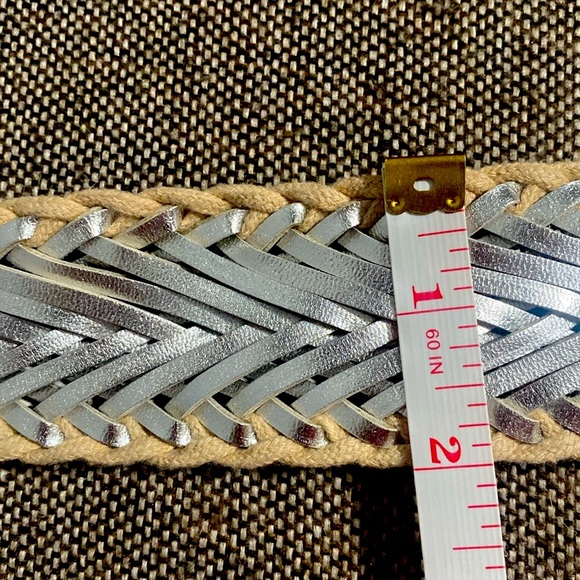 New York & Co. silver and tan braided belt, size M/L, NWT. - Picture 12 of 12